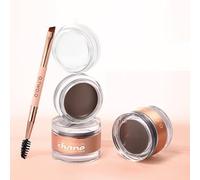 O.TWO.O - 2 in 1 Fluff Shaping brow Cream - 3 Colors #01 Gray Brown - 4.5g + 3.8g