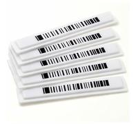 O&W Security Etiquetas de seguridad AM 58 kHz - 1000 etiquetas adhesivas 45 x 12 mm, código de barras ficticio, desactivables, compatibles con sistemas de seguridad AM 58 kHz EAS