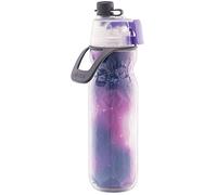 O2COOL Mist 'N Sip - Botella de agua 2 en 1 con función de niebla y sorbo sin fugas, botella de agua deportiva, reutilizable, 20 onzas (morado celestial)