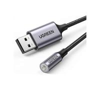 O3M UGREEN 30757 USB Sound Card Adapter to 3.5mm Audio Support Microphone p8h TRRS Headphone DAC USB