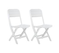O91 Pack 2 Sillas Plegables Bliss Blancas 52x40x82cm O91