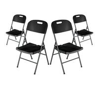 O91 Pack 4 Sillas Plegables con Asa 47x58x87cm O91