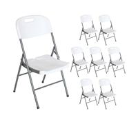 O91 Pack 8 Sillas Plegables con Asa 47x58x87cm O91