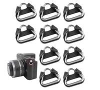 OAAO 10 Adaptadores De Correa para Cámara, Anillo De Conexión Triangular De Metal, Hebilla con Cubierta Protectora, Adecuado para Cámaras con Ojales De Junta Tórica.