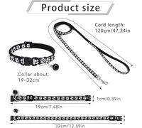 OAAO Juego De Correa para Mascotas De 4 Piezas, Correa para Huellas, Collar De Campana Ajustable, Collar De Gato Duradero, Suministros para Actividades para Mascotas Al Aire Libre.