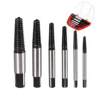 OAAO Juego De Extractor De Tornillos Profesional De 6 Piezas con Caja Y Herramienta De Extracción De Tornillos, Adecuado para Tornillos Rotos O Dañados.