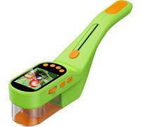 OAEBLLE Atrapa Insectos, 3 en 1, Microscopio para Niños con Lupa, Pantalla IPS de 2,4", Zoom 500X, Cámara HD 1080P, Kit Explorador Stem, Juguete Educativo para Niños y Niñas de 3+ Añosz, Verde Hierba