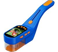 OAEBLLE Atrapa Insectos, 3 en 1, Microscopio para Niños con Lupa, Pantalla IPS de 2,4", Zoom 500X, Cámara HD 1080P, Kit Explorador STEM, Juguete Educativo para Niños y Niñas de 3+ Añosz, Verde Militar