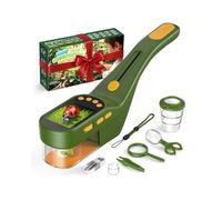 OAEBLLE Microscopio Atrapa Insectos, Pantalla de 2.4", Juguete Infantil | Atrapa insectos con zoom 500x, batería de 1000 mAh, 8 luces LED, cámara, juguete STEM para niños de 3 a 12 años