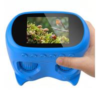 OAEBLLE Microscopio para Niños 2 en 1 con Prismáticos, Pantalla IPS HD de 2,0", Aumento 1000x, 8 Luces LED, Resolución 1080P, Juguete de Naturaleza para Niños y Niñas +3 Años