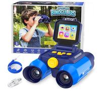OAEBLLE Prismáticos Niños 10x25 con Cámara Bosques y Safari - Azul Oscuro