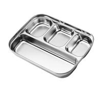 OAEPG Bandeja separadora de alimentos de acero inoxidable 304 resistente para necesidades funcionales de comedor, perfecta para estudiantes y trabajadores, bandeja de comida fácil de usar