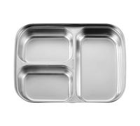 OAEPG Bandeja separadora de alimentos de acero inoxidable 304 resistente para necesidades funcionales de comedor, perfecta para estudiantes y trabajadores, bandeja de comida fácil de usar