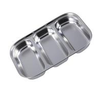 OAEPG Bandeja separadora de alimentos de acero inoxidable 304 resistente para necesidades funcionales de comedor, perfecta para estudiantes y trabajadores, bandeja de comida fácil de usar