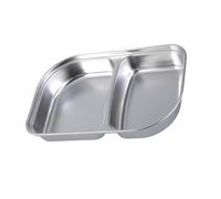 OAEPG Bandeja separadora de alimentos de acero inoxidable 304 resistente para necesidades funcionales de comedor, perfecta para estudiantes y trabajadores, bandeja de comida fácil de usar