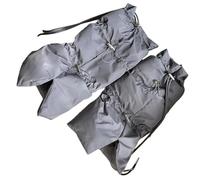 OAEPG Mangas acolchadas aisladas para mujer, calentadores de piernas cálidos, con cordón, con abertura dividida, acampanados, calcetines sin pies, cómodas mangas para las piernas, gris, Talla única