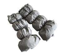 OAEPG Mangas acolchadas aislantes para mujer, calentadores de piernas cálidos, con etiqueta de letras, puños para botas, resistentes al viento, calcetines sin pies, calcetines de aislamiento térmico