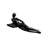 OAEPG Thinking Lady - Estatua moderna y estética abstracta de lectura para mujer, figura de resina para decoración y estantería, regalo de estantería