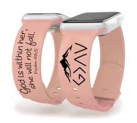 OAEUQ God In Her Heart - Correa de silicona grabada con el salmo 46:5 para relojes de 38 mm, 40 mm, 41 mm, 42 mm, 44 mm, 45 mm, 46 mm, 49 mm, regalo cristiano de salmo (melón Hami, 42-29 mm)