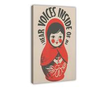 OAHFDF Póster de lienzo con diseño de muñeca rusa de Voices Inside of Me para decoración de pared, pinturas para sala de estar, dormitorio, 20 x 30 cm