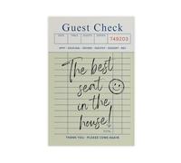 OAHFDF Póster de lienzo con texto en inglés "The Best Seat in The House" (El mejor asiento de la casa) para decoración de pared, 24 x 36 pulgadas (60 x 90 cm)