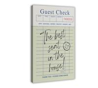 OAHFDF Póster de lienzo con texto en inglés "The Best Seat in The House" (El mejor asiento de la casa) para decoración de pared, 24 x 36 pulgadas (60 x 90 cm)