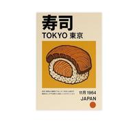 OAHFDF Tokyo Sushi Japonés Food & Drink Lienzo Póster Decoración de Pared Cuadros Cuadros para Sala de Estar Dormitorio Decoración 20x30cm