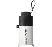 OAICIA Paraguas Plegable Portátil de Bolsillo Paraguas Protección Solar Anti-UV Impermeable Ultra Ligero Compacto Sombrilla de Viaje Mini para Hombre Mujeres Niños, blanco, 88 x 51 cm