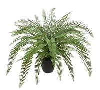 Oairse Helecho artificial grande en maceta para exteriores e interiores, helecho Boston sintético realista en maceta negra para jardín, patio, hogar, granja, alféizar de ventana, decoración de oficina