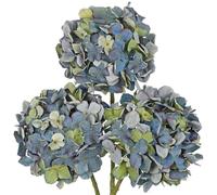 Oairse Juego de 3 hortensias artificiales de hortensias artificiales como hortensias reales para jarrón, salón, boda y mesa, hogar, arreglo floral