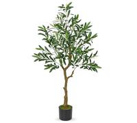 Oairse Planta Artificial de Olivo de 120 cm, Plantas Artificiales Grandes, Plantas Artificiales de plástico Falsas en Maceta, árbol Artificial como Real para decoración del hogar, decoración de la ha