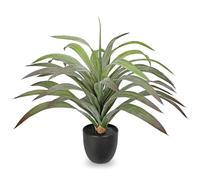 Oairse Planta de agave sintética de 46 cm, planta artificial realista en maceta, plantas grandes de agave falsa para exteriores, para el hogar, oficina, interior, sala de estar, dormitorio, jardín