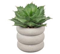 Oairse Plantas suculentas artificiales en maceta de cerámica de 20 cm, planta de agave falsa para interiores, decoración de hogar, oficina, baño, estante de mesa, regalo