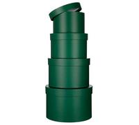 Oairse Set de 4 cajas de almacenamiento redondas con tapa, caja de regalo, cajas de cartón, cajas de cartón corrugado, cajas de orden, caja de regalo, caja de joyería, caja de regalo, regalo de