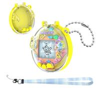 OAJ Funda protectora original de policarbonato transparente para Tamagotchi | Cubierta de policarbonato transparente, equipada con cordón y cadena de bolas, carcasa de cobertura completa para Tamagotchi