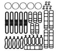 OAJABBGE 1 Juego De Bandas Silicona para Bicicletas Manillares Ciclismo Soporte Montaje Elásticos Vendajes Cinturones Cinturones Soportes Repuesto Luces Bicicletas Soporte