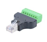 OAJABBGE Adaptador De Terminales Tornillo RJ45 A 8PIN Conectores 8P8C No Necesarios Conectores Red para Soldar para Dispositivos Ethernet Adaptador Conexión Rápida