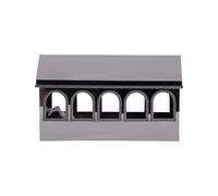 OAJABBGE Bebedero para Aves De Corral Sin Manchas Estructura Riego Automático Pollos Ansarones Acuáticas con Puerta Flotante Y 10 Bebederos Corral con Ventana Múltiple Gansos