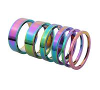 OAJABBGE Bicicletas De Montaña Auriculares Aleación Aluminio Espaciadores Horquilla Bicicletas Carretera Anillos Arandela Vástago Manillar Horquilla Delantera Pieza Bicicleta Espaciador