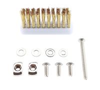 OAJABBGE Boquilla de cepillo de dientes de alambre de cobre para 2 4 accesorios de impresora 3D Extrusora de cama caliente limpiador herramienta de cobre cepillo