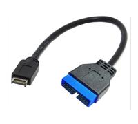 OAJABBGE Cabecera del Panel Frontal USB3.1 A Cable De Extensión USB3.0 20 Pines Panel Frontal Tipo E para Placas Base Cable USB Velocidad 10Gbps