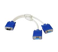 OAJABBGE Cable Adaptador De Vídeo VGA 1 Macho A 2 Resolución 1080P para Salida Monitores Dobles Y Fácil Cableado VGA Y Divisor
