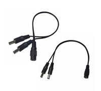 OAJABBGE Cable Divisor De Potencia DC5.5x2.1mm 1 A 2 Macho para Integración De Dispositivos En Cable Adaptador Electrónico