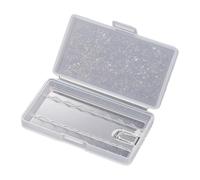 OAJABBGE Caja De Almacenamiento Batería 8 Ranuras 3A Soporte Compacto para Uso Doméstico Y Viaje con Almacenamiento Batería Oficina Diseño Claro