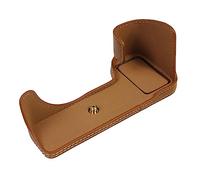 OAJABBGE Cámara PU cuero bolsa cuerpo media caja funda para Xs10 X funda protectora medio cuerpo base piel, marrón