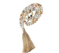 OAJABBGE Collar Mindfulness Cuentas De Joyería Borlas Largas 108 Cuentas Oración para Meditación Y Brazalete Accesorio Bohemio