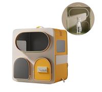 OAJABBGE Cómodo Paquete De Viaje para Mascotas Gatos Caninos Red Ventilada Estructura Ventilación Base Dura Reforzada Cinturones Hombro Dobles Capacidad 22 Libras Transportador Gatos Poliamida