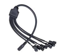 OAJABBGE Conector Divisor De Ventilador Refrigeración A 4 Pines 5 5mm X 2 1mm Conexión 5 Cable Extensión Gestión Conector Extensión Computadora