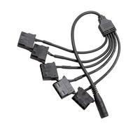 OAJABBGE Conector Divisor De Ventilador Refrigeración A 4 Pines 5 5mm X 2 1mm Conexión 5 Cable Extensión Gestión Conector Extensión Computadora