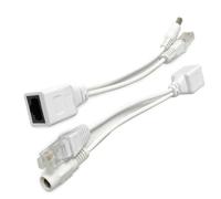 OAJABBGE Conjunto De Inyectores Y Divisores Durabilidad para Energía A Dispositivos No PoE con Cable Ethernet Kit Divisor PoE 17 Cm